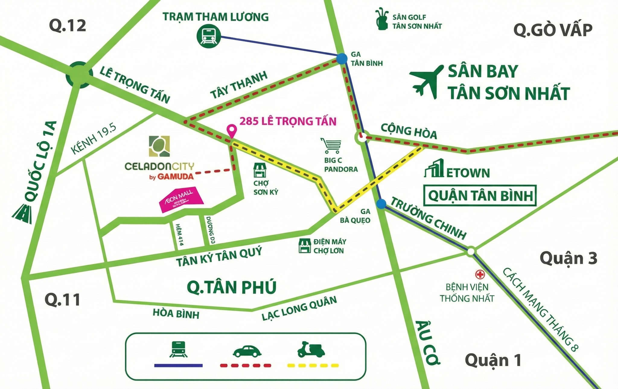 Sơ đồ li&ecirc;n kết v&ugrave;ng dự &aacute;n Celadon City